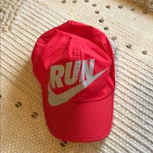 Red Nike Dri Fit Running Hat
